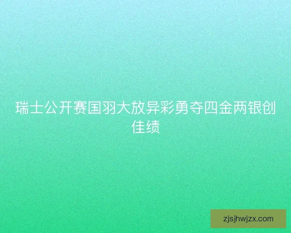 瑞士公开赛国羽大放异彩勇夺四金两银创佳绩 瑞士公开赛国羽大放异彩勇夺四金两银创佳绩